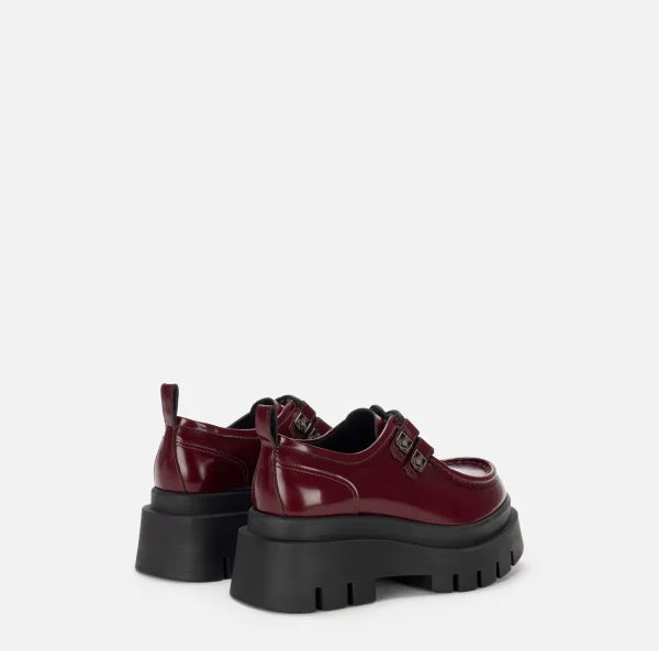 Elisabetta Franchi Sneakers E Scarpe Basse^Derby in pelle con plateau RougeNoir