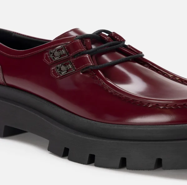 Elisabetta Franchi Sneakers E Scarpe Basse^Derby in pelle con plateau RougeNoir