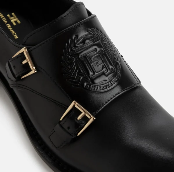 Elisabetta Franchi Sneakers E Scarpe Basse^Derby in vitello con patta Nero