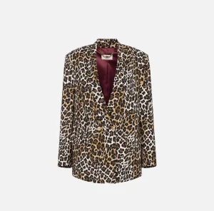 Elisabetta Franchi Tailleur | Giacche & Trench^Giacca doppiopetto in crêpe Animalier