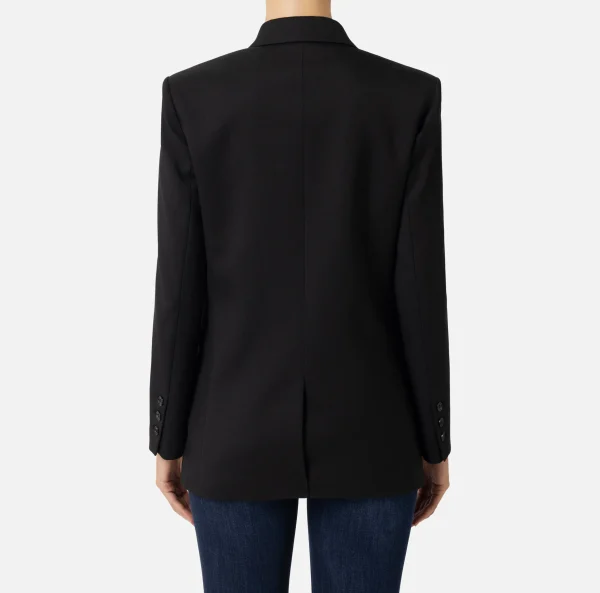 Elisabetta Franchi Tailleur | Giacche & Trench^Giacca doppiopetto in fresco di lana Nero