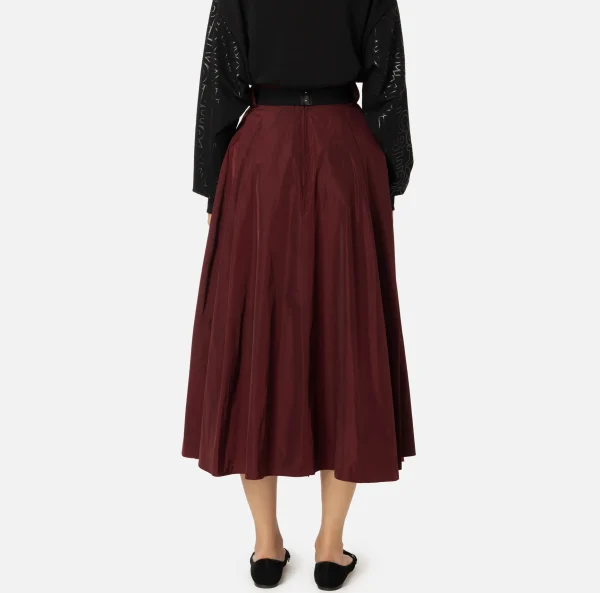 Elisabetta Franchi Gonne^Gonna a ruota in nylon tecnico leggero RougeNoir