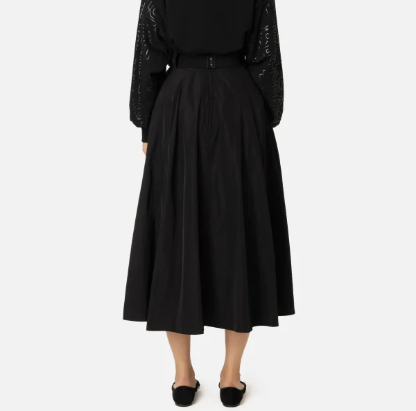 Elisabetta Franchi Gonne^Gonna a ruota in nylon tecnico leggero Nero