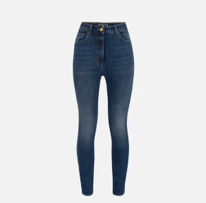 Elisabetta Franchi Jeans^Jeans skinny in cotone stretch Bluedenim
