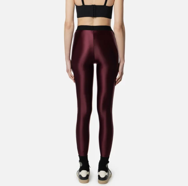 Elisabetta Franchi Pantaloni E Shorts^Leggings in lycra lucida con elastico logato RougeNoir