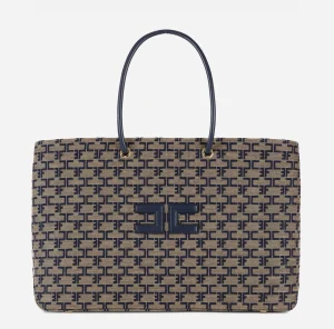 Elisabetta Franchi Borse A Spalla^Madame Monogram Shopper Con Logo