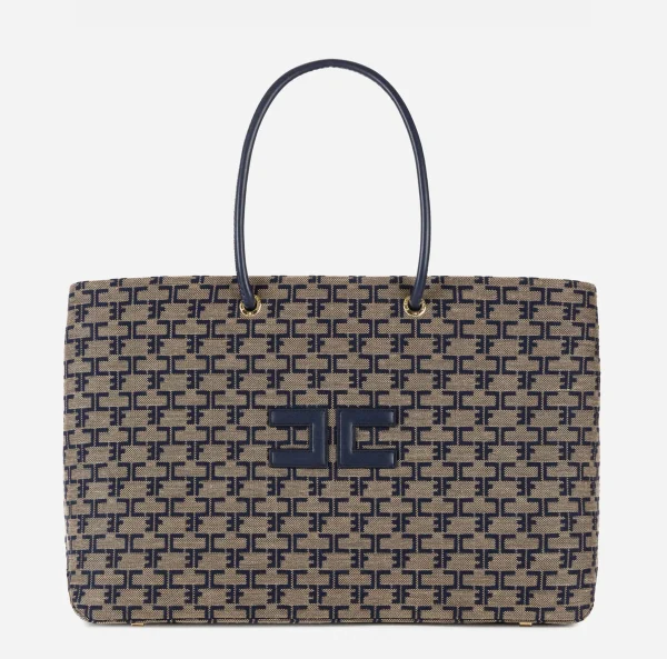 Elisabetta Franchi Borse A Spalla^Madame Monogram Shopper Con Logo