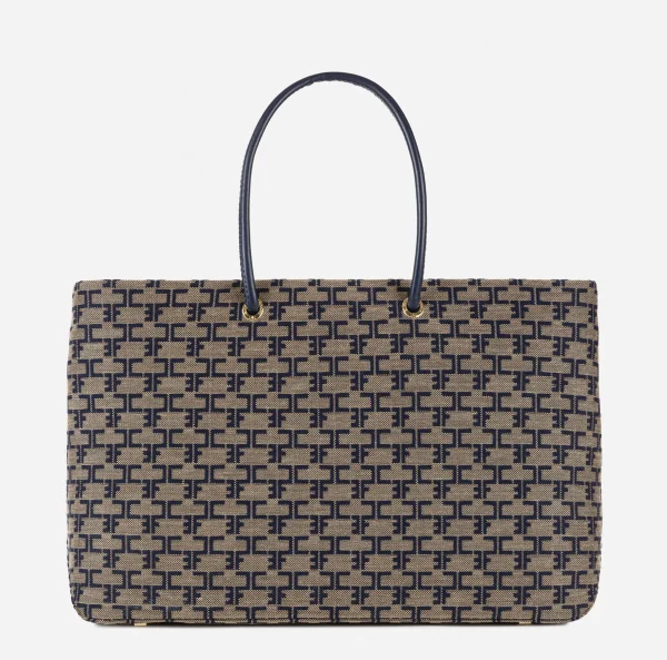 Elisabetta Franchi Borse A Spalla^Madame Monogram Shopper Con Logo