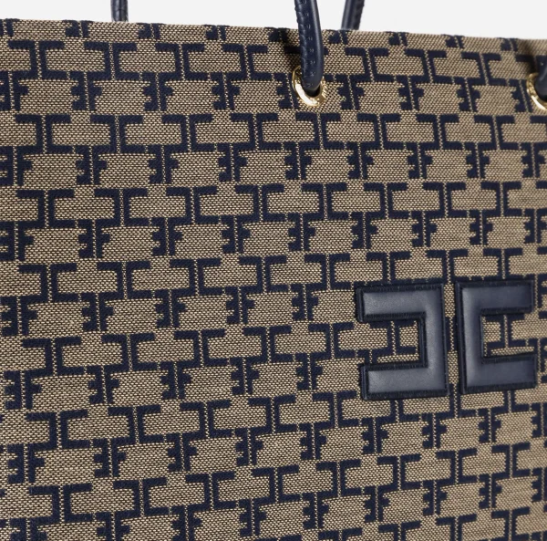 Elisabetta Franchi Borse A Spalla^Madame Monogram Shopper Con Logo