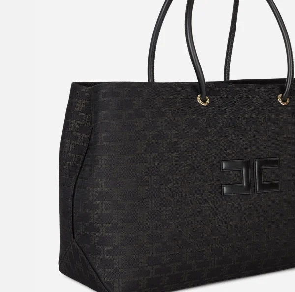 Elisabetta Franchi Borse A Spalla^Madame Monogram Shopper Con Logo
