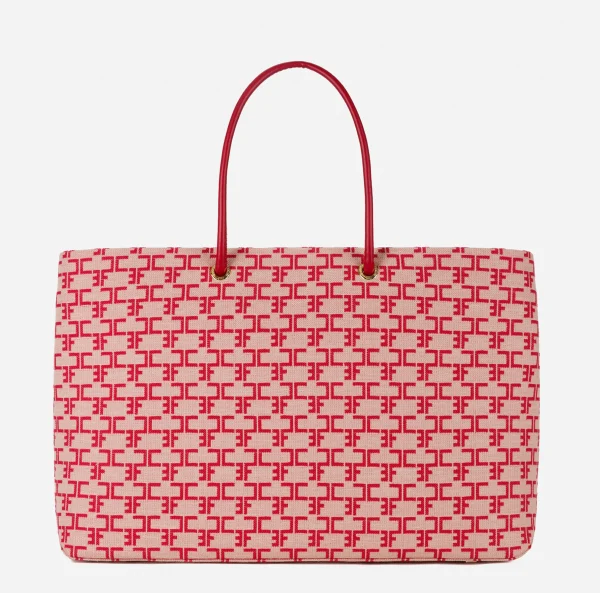 Elisabetta Franchi Borse A Spalla^Madame Monogram Shopper Con Logo