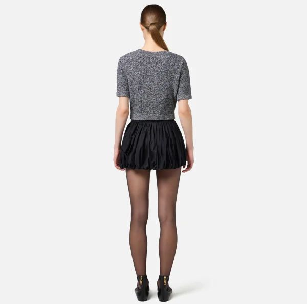 Elisabetta Franchi Maglieria E Felpe^Maglia cropped in lana bouclé con ricamo Salepepe