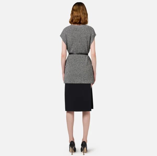 Elisabetta Franchi Maglieria E Felpe^Maglia in viscosa mélange con cintura Salepepe