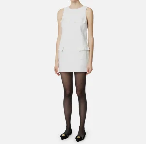 Elisabetta Franchi Mini Abiti | Abiti^Miniabito boxy in crêpe con tasche Avorio