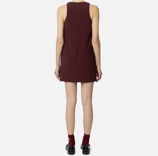 Elisabetta Franchi Mini Abiti | Abiti^Miniabito boxy in crêpe con collana RougeNoir