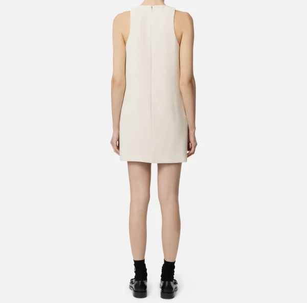 Elisabetta Franchi Mini Abiti | Abiti^Miniabito boxy in crêpe con collana Burro