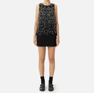 Elisabetta Franchi Mini Abiti | Abiti^Miniabito in crêpe ricamato Nero