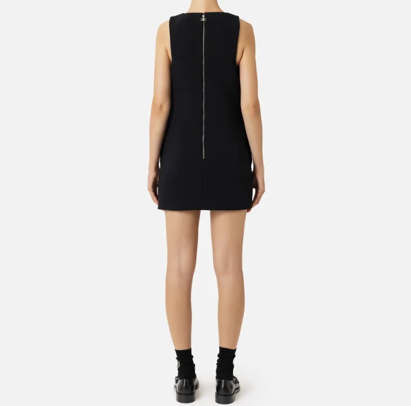 Elisabetta Franchi Mini Abiti | Abiti^Miniabito in crêpe ricamato Nero