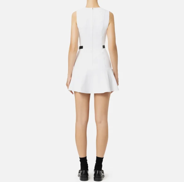 Elisabetta Franchi Mini Abiti | Abiti^Miniabito in crêpe stretch con cinturini Avorio