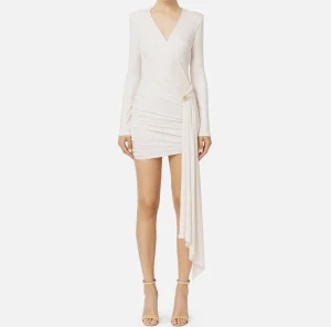 Elisabetta Franchi Mini Abiti | Abiti^Miniabito in jersey drappeggiato con accessorio gioiello Lattice