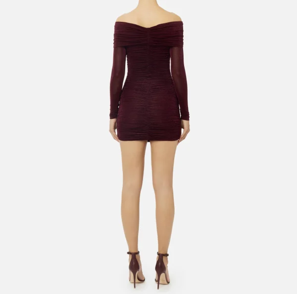 Elisabetta Franchi Abiti | Mini Abiti^Miniabito in jersey lurex con zip RougeNoir