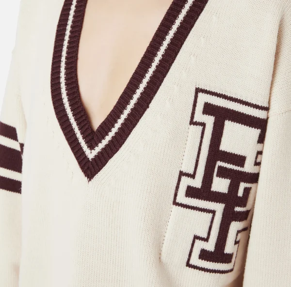 Elisabetta Franchi Abiti In Maglia | Mini Abiti^Miniabito in lana tipo college Burro/RougeNoir