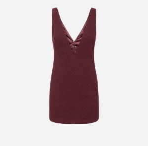 Elisabetta Franchi Mini Abiti | Abiti^Miniabito in tweed laminato RougeNoir