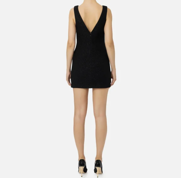Elisabetta Franchi Mini Abiti | Abiti^Miniabito in tweed laminato Nero