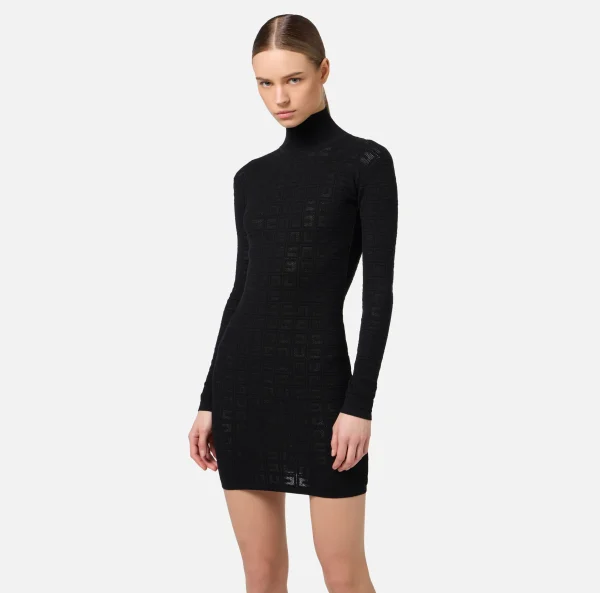 Elisabetta Franchi Mini Abiti | Abiti In Maglia^Miniabito in viscosa logo punto rete Nero