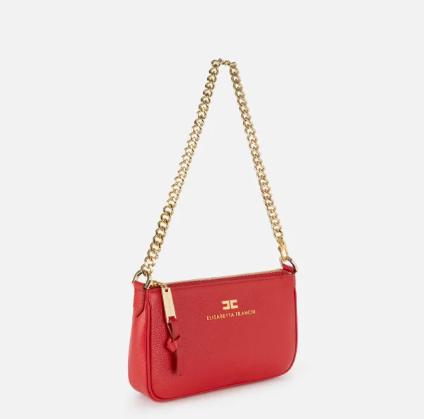 Elisabetta Franchi Borse A Spalla^Miniborsa a tracolla in pelle con lettering RedPassion