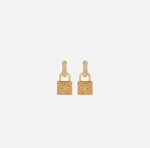 Elisabetta Franchi Bijoux^Orecchini coppia lucchetti OroGiallo
