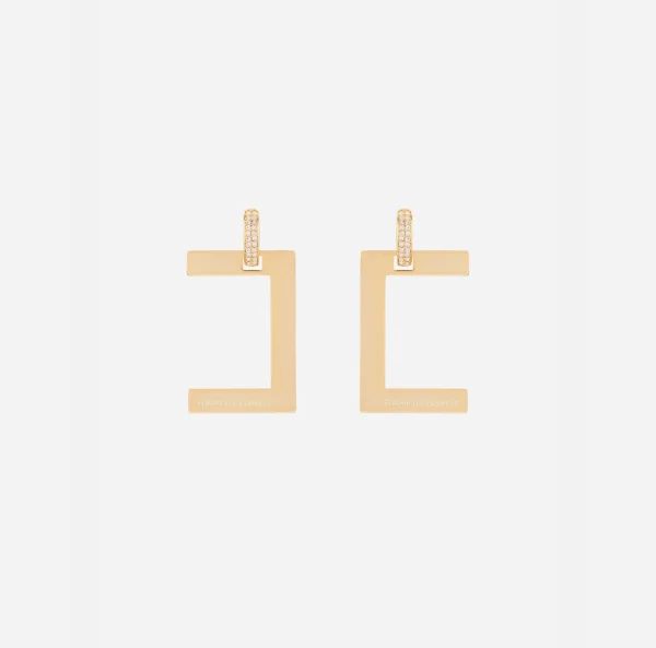 Elisabetta Franchi Bijoux^Orecchini Iconici Bag Oro