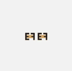 Elisabetta Franchi Bijoux^Orecchini logo EF OroGiallo