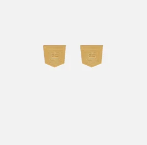 Elisabetta Franchi Bijoux^Orecchini stemma logo OroGiallo