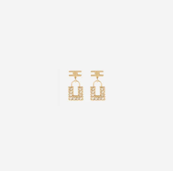 Elisabetta Franchi Bijoux^Orecchino Lucchetto Oro