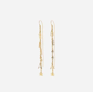 Elisabetta Franchi Bijoux^Orecchino Scritta Elisabetta OroGiallo