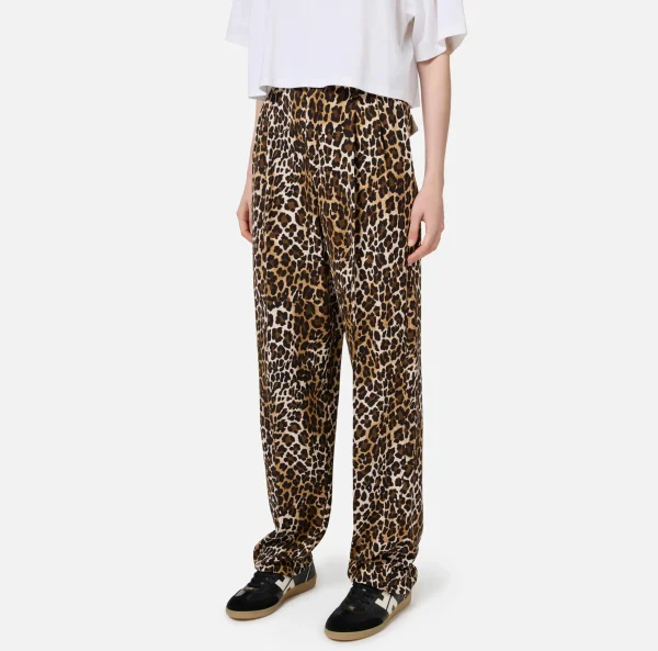 Elisabetta Franchi Tailleur | Pantaloni E Shorts^Pantalone dritto in crêpe con doppie pinces Animalier