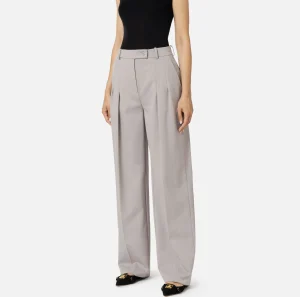 Elisabetta Franchi Tailleur | Pantaloni E Shorts^Pantalone dritto in fresco lana mélange con doppie pinces Perla