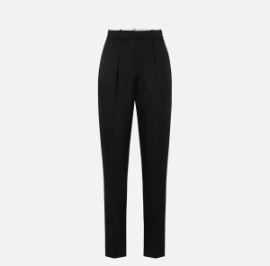 Elisabetta Franchi Tailleur | Pantaloni E Shorts^Pantalone dritto in satin con bande in raso Nero