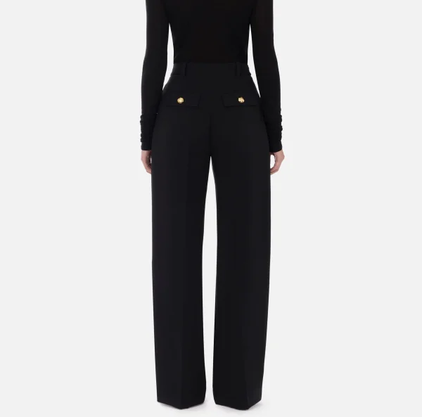 Elisabetta Franchi Pantaloni E Shorts^Pantaloni in crêpe con pinces Nero