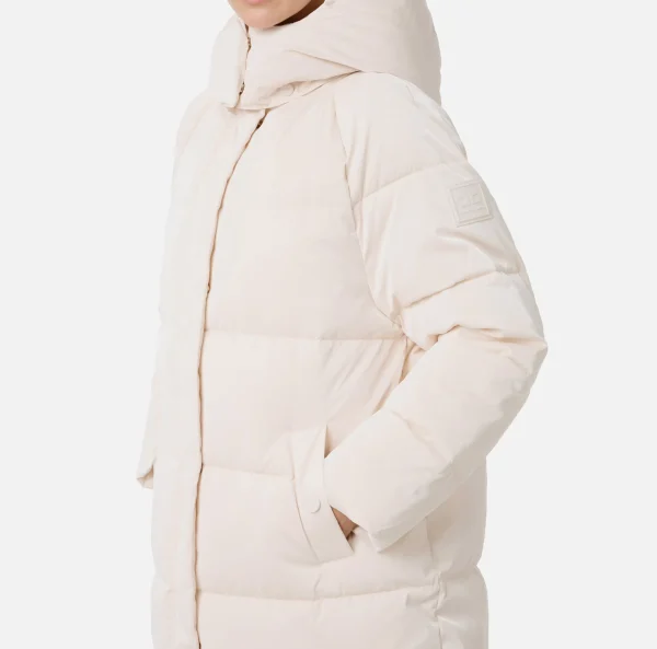 Elisabetta Franchi Capispalla^Piumino lungo in nylon satin con cappuccio Lattice