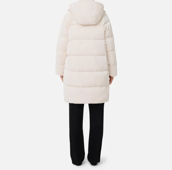 Elisabetta Franchi Capispalla^Piumino lungo in nylon satin con cappuccio Lattice