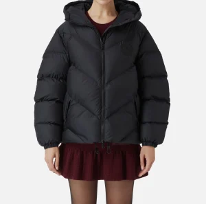 Elisabetta Franchi Capispalla^Piumino over in nylon lucido Nero