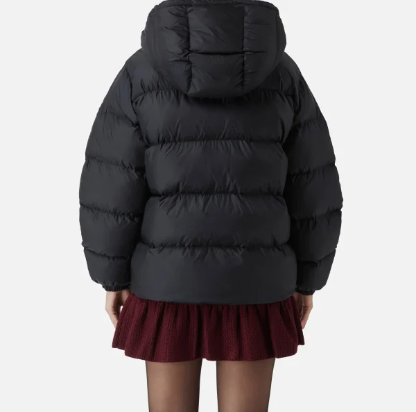 Elisabetta Franchi Capispalla^Piumino over in nylon lucido Nero