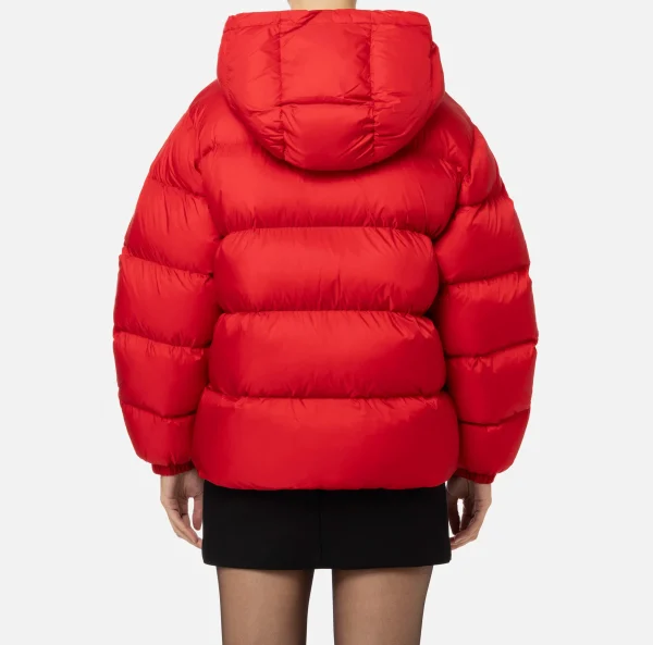 Elisabetta Franchi Capispalla^Piumino over in nylon lucido RedPassion