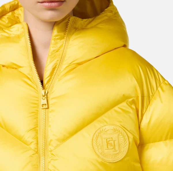 Elisabetta Franchi Capispalla^Piumino over in nylon lucido Mimosa