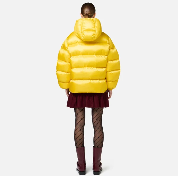 Elisabetta Franchi Capispalla^Piumino over in nylon lucido Mimosa