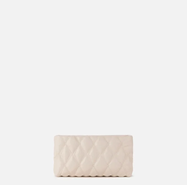 Elisabetta Franchi Clutch^Pochette in tessuto embossed con tracolla in catena Lattice