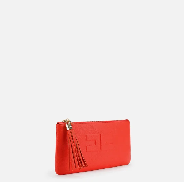 Elisabetta Franchi Portafogli^Pochette Logo Lacca