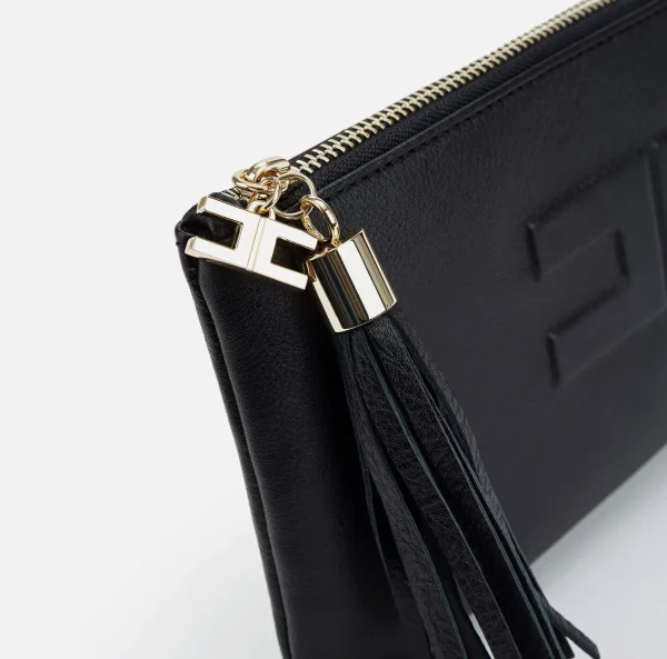 Elisabetta Franchi Portafogli^Pochette Logo Nero